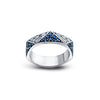 Magnificent Blue Sapphire and Diamond - White Gold Ring - fibonacciseries-store